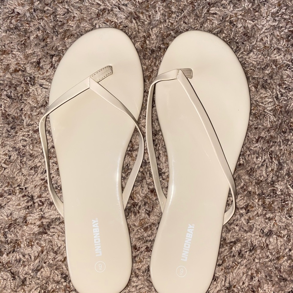 tan flip flops